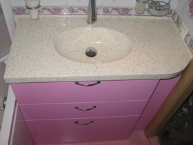 тумба для ванной комнаты розовая 504 