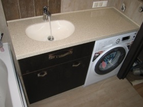 шкаф и тумба для ванной со стиральной машиной 601 