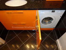 мебель для стиральной машины оранжевый глянец